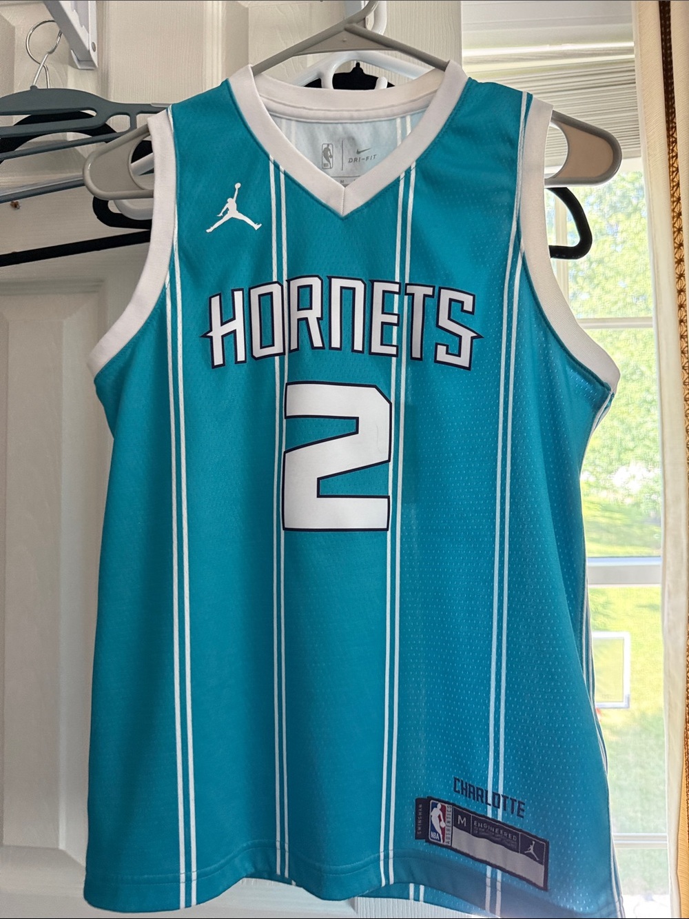 Jordan Charlotte Hornets #2 Teal Basketball Jersey